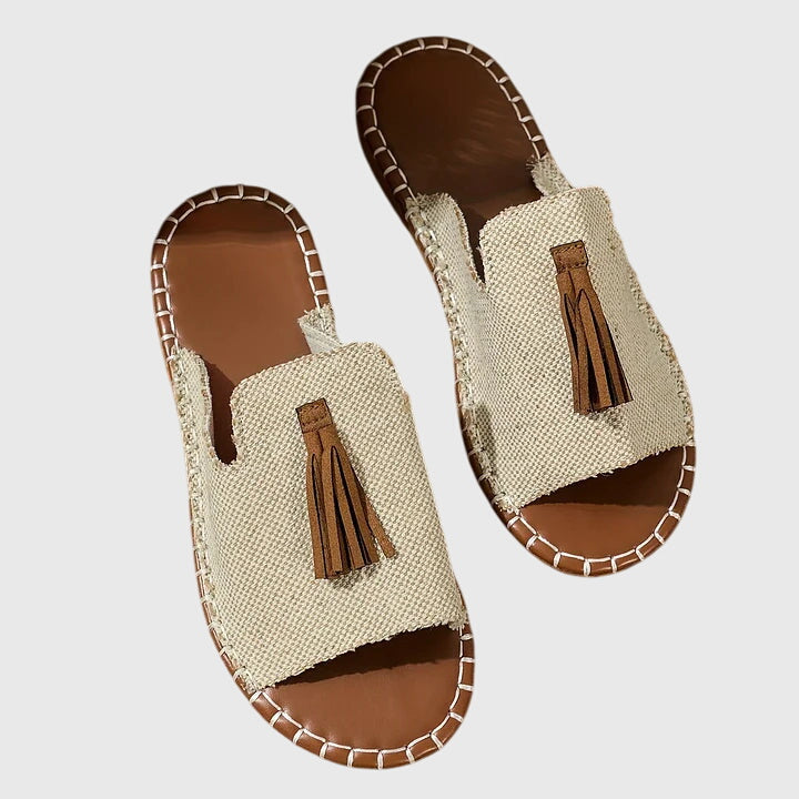 CRISTINA | Sandalias Bohemias con Pompones Nathalie