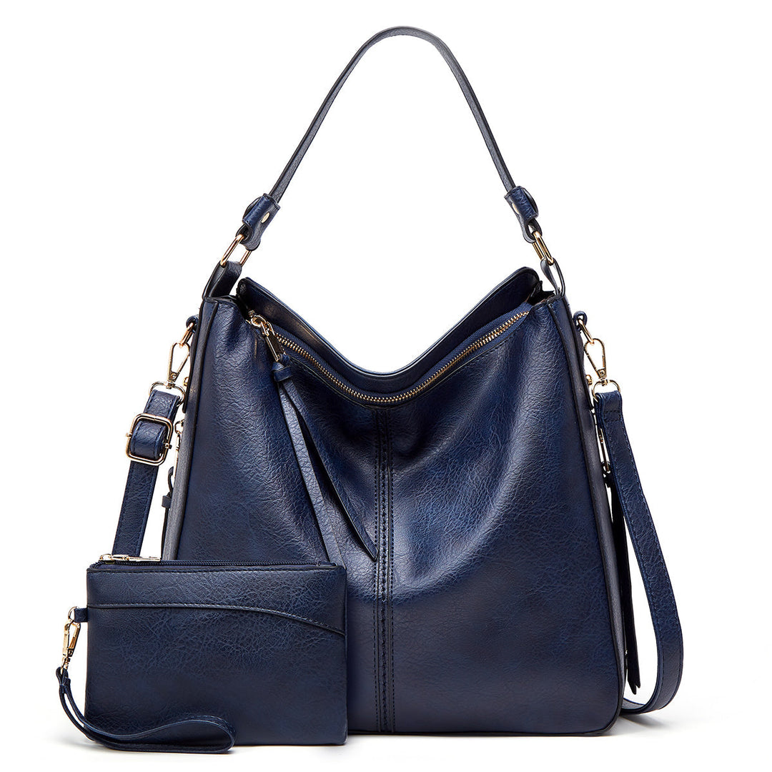 Bolso Hobo de Cuero de Lujo Antirrobo + Cartera Monedero GRATIS