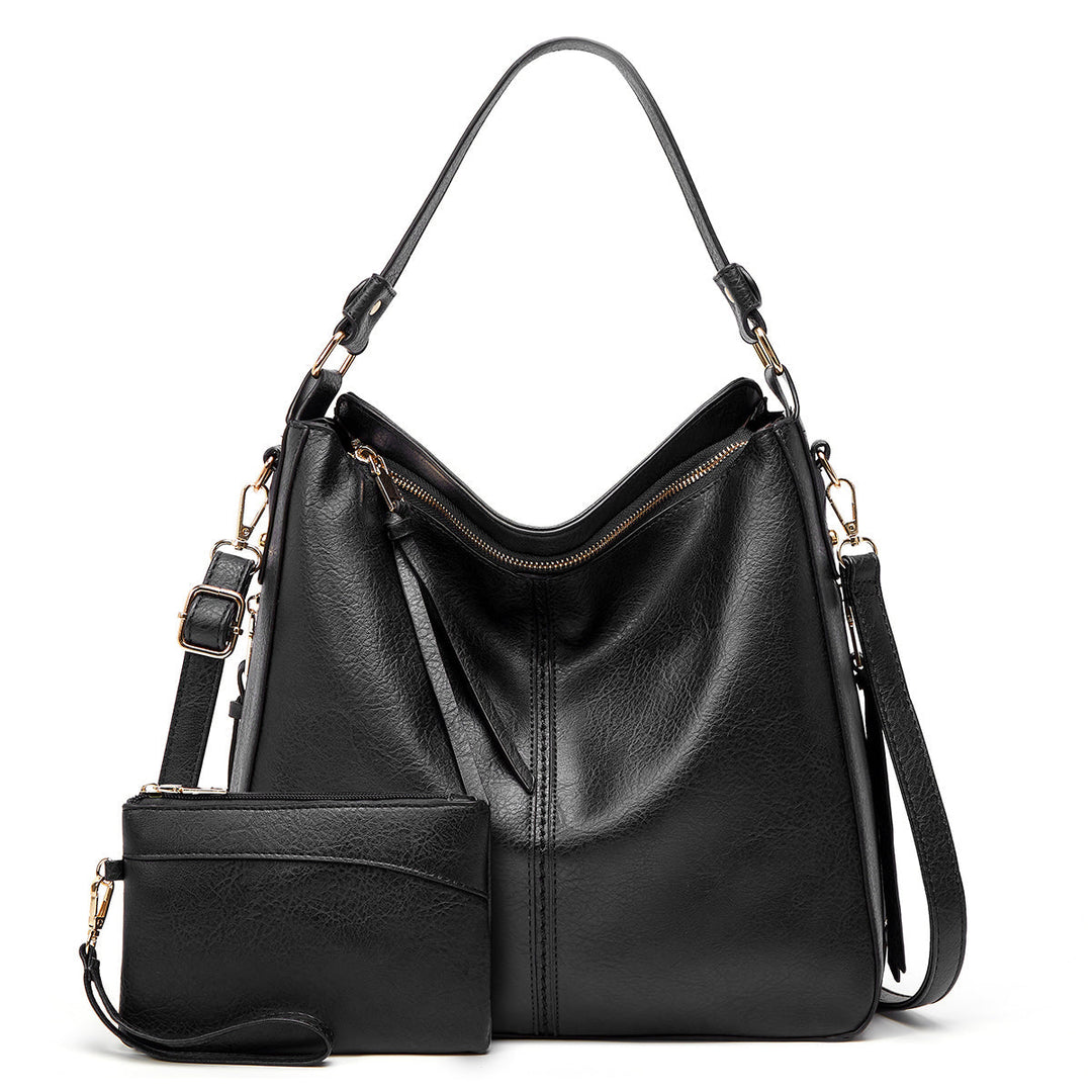 Bolso Hobo de Cuero de Lujo Antirrobo + Cartera Monedero GRATIS