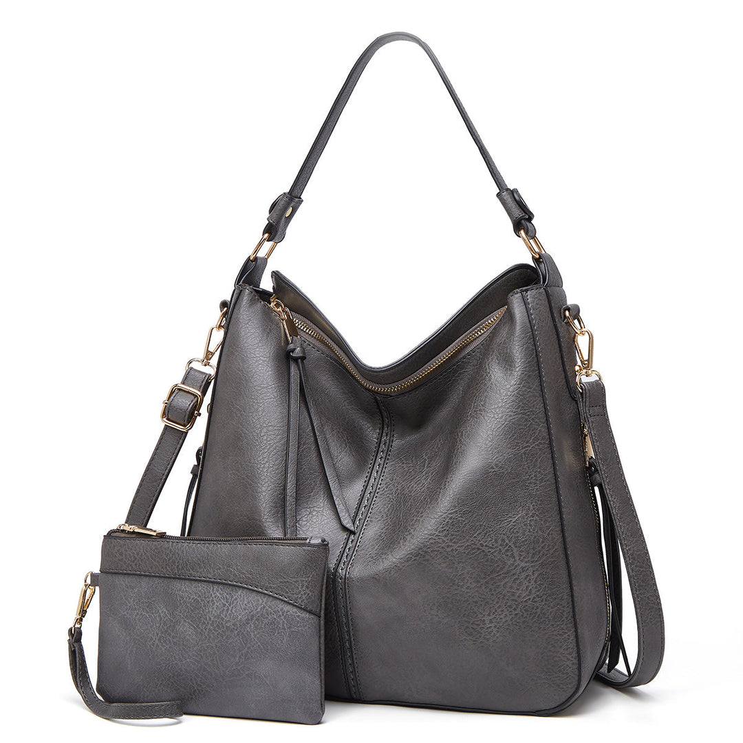 Bolso Hobo de Cuero de Lujo Antirrobo + Cartera Monedero GRATIS