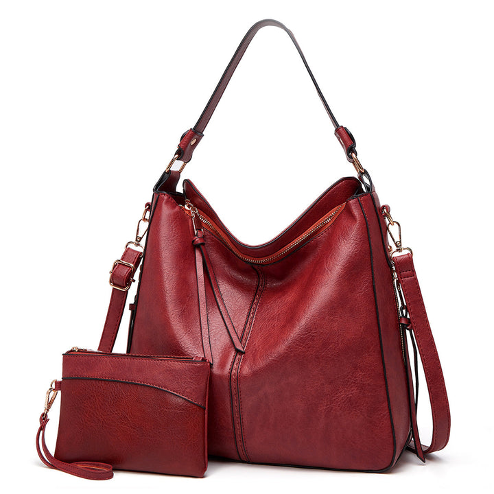 Bolso Hobo de Cuero de Lujo Antirrobo + Cartera Monedero GRATIS