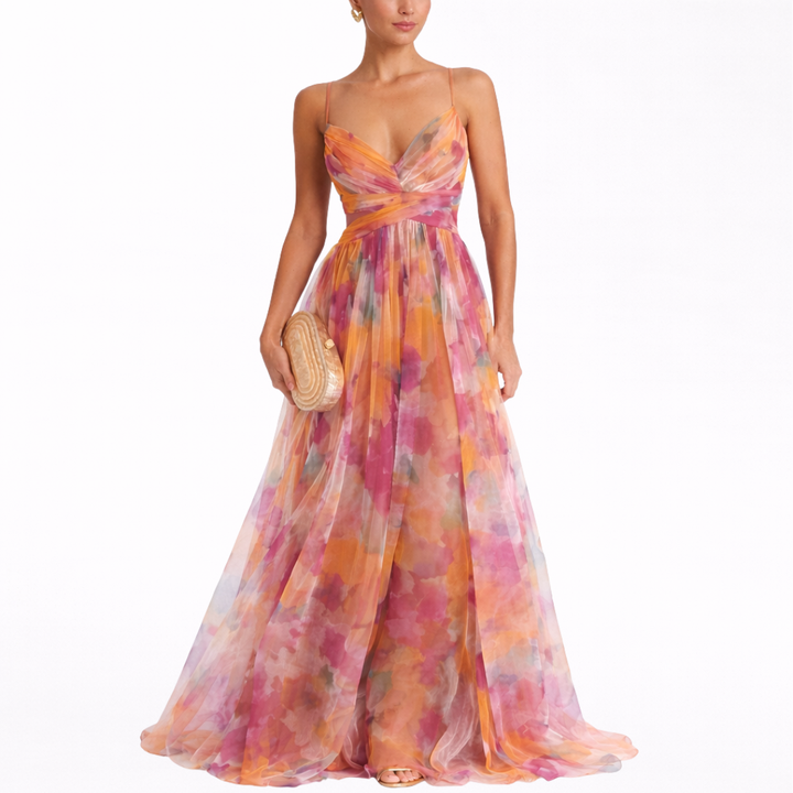 Gisela | Encantador Vestido Largo Floral