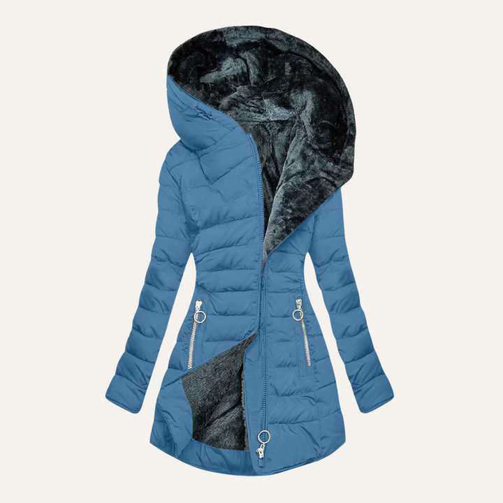 Chaqueta de Plumas Forrada de Piel Ginnette™