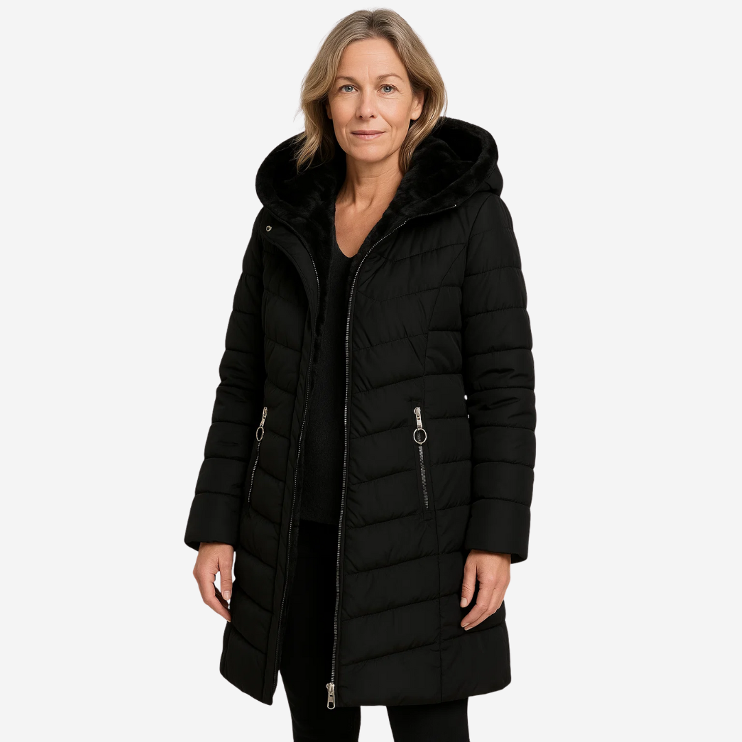 Chaqueta de Plumas Forrada de Piel Ginnette™