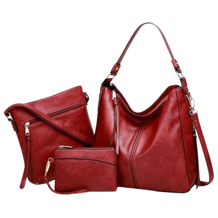 Set de 3 Bolsos Hobo de Piel de Lujo