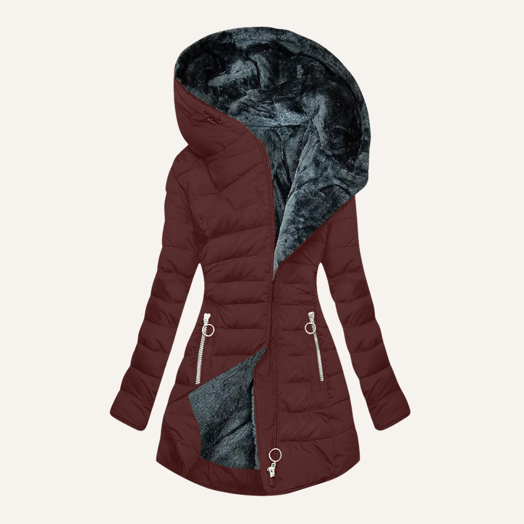 Chaqueta de Plumas Forrada de Piel Ginnette™