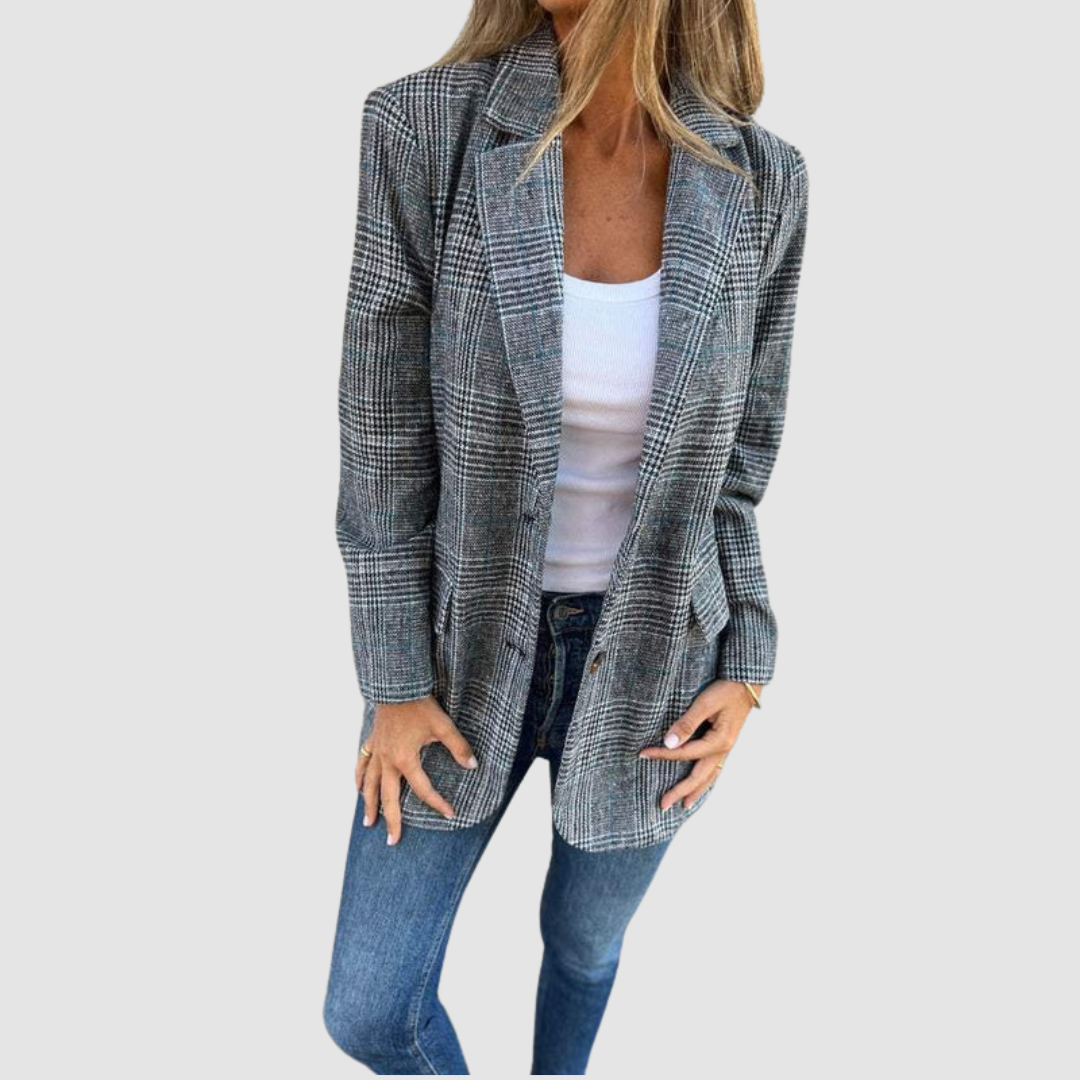 Isabel™ Elegante Blazer de Cuadros de Invierno