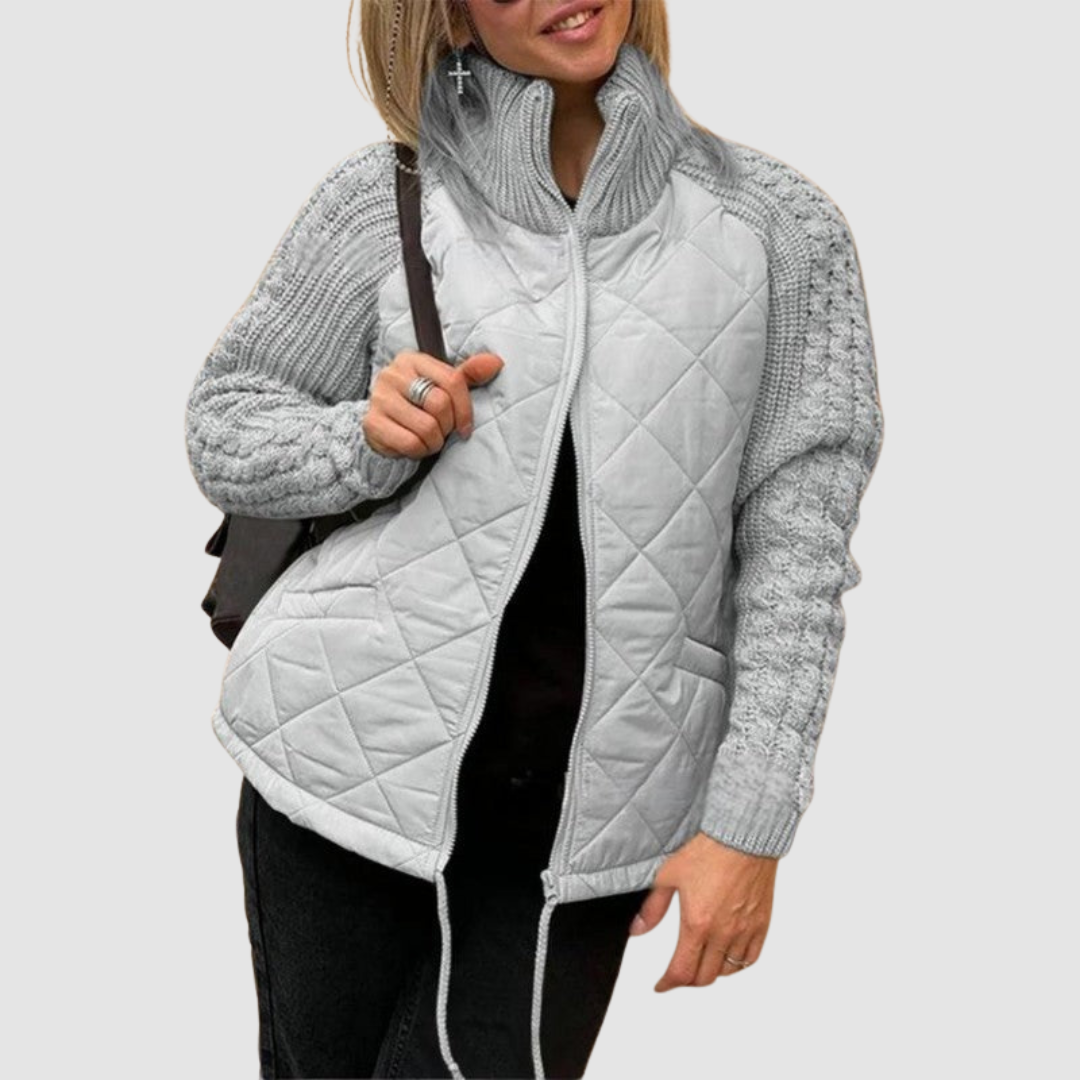 Chaqueta de Plumas de Lanas Carina™ con Patchwork