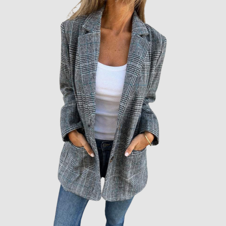 Isabel™ Elegante Blazer de Cuadros de Invierno