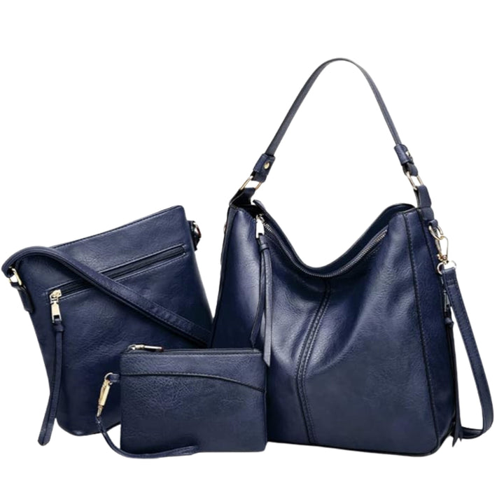Set de 3 Bolsos Hobo de Piel de Lujo