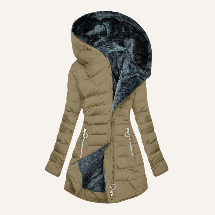 Chaqueta de Plumas Forrada de Piel Ginnette™