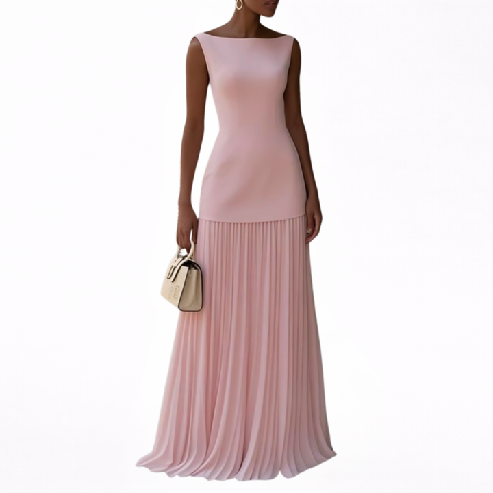 Celeste | Vestido Maxi Plisado