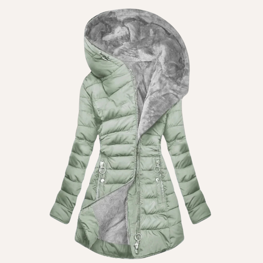 Chaqueta de Plumas Forrada de Piel Ginnette™
