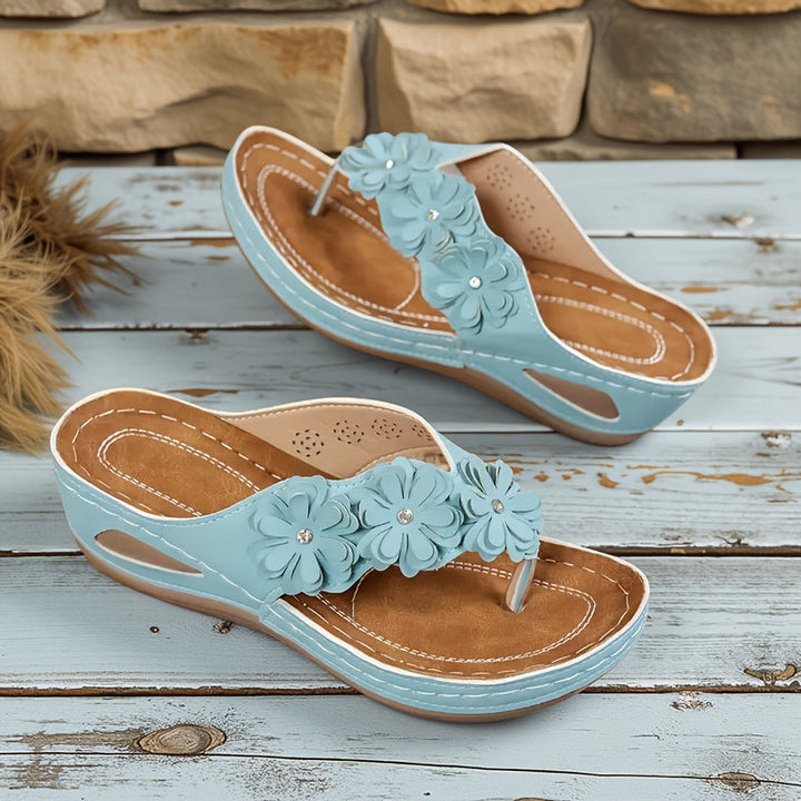 CRISTINA | Sandalias Confort Floral Élora