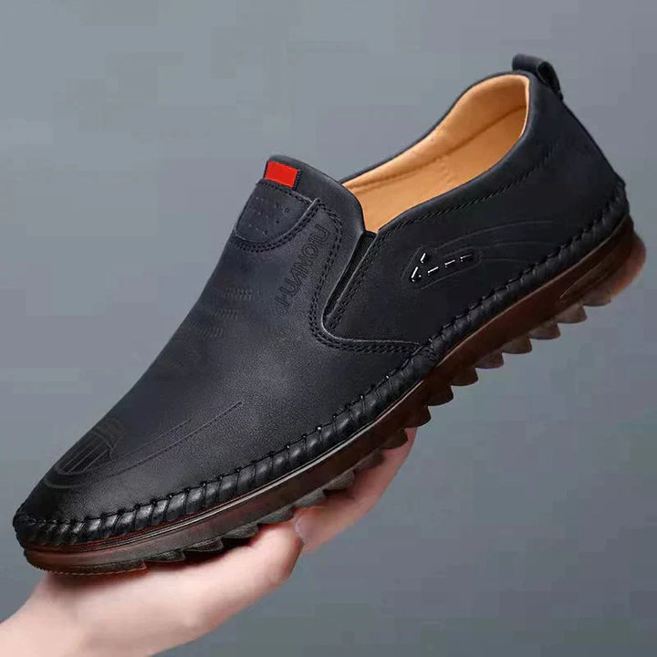 Zapatillas de cuero antideslizantes transpirables para hombre