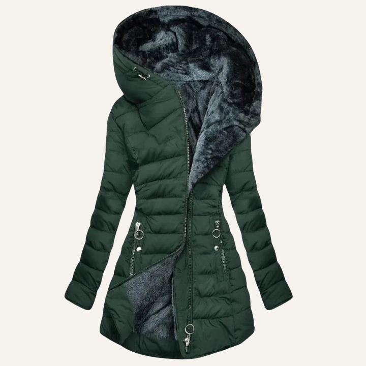 Chaqueta de Plumas Forrada de Piel Ginnette™