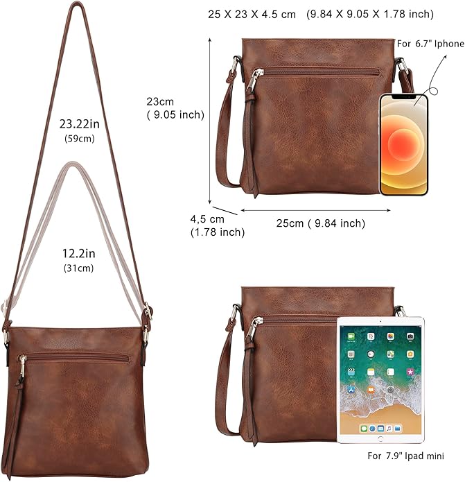 Set de 3 Bolsos Hobo de Piel de Lujo