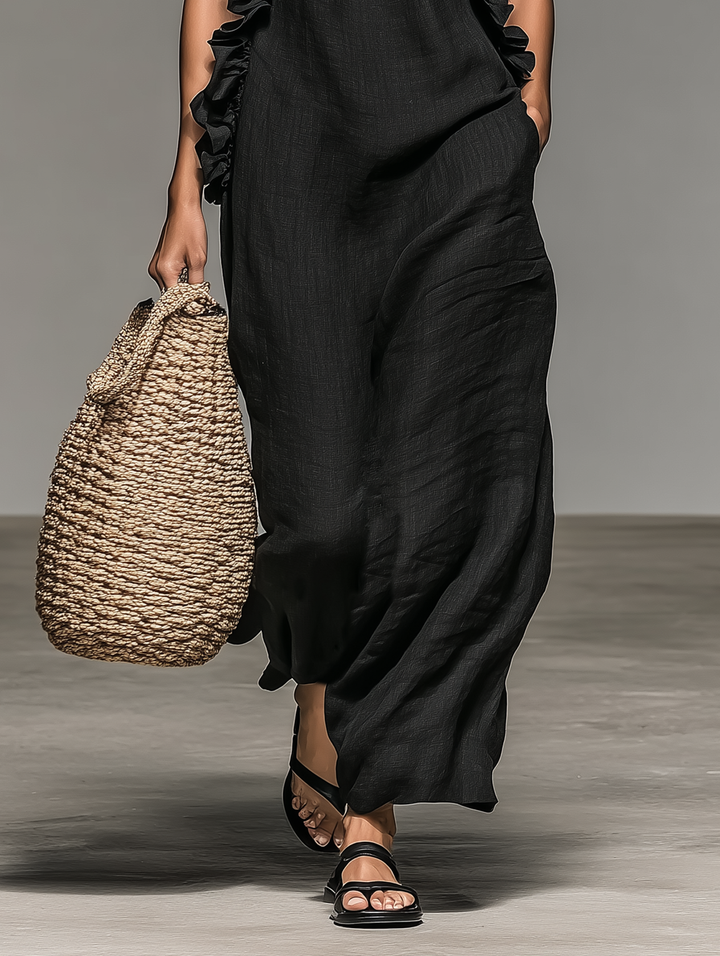 Gloria™ Vestido maxi con bolsillos laterales
