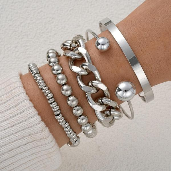 Conjunto de Pulseras Apilables de 5 Piezas