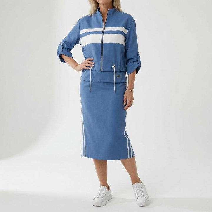 Bérénice™ — Conjunto de crop top y falda midi a juego