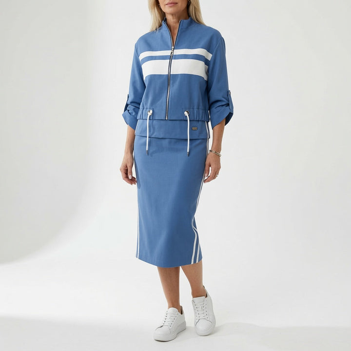 Bérénice™ — Conjunto de crop top y falda midi a juego