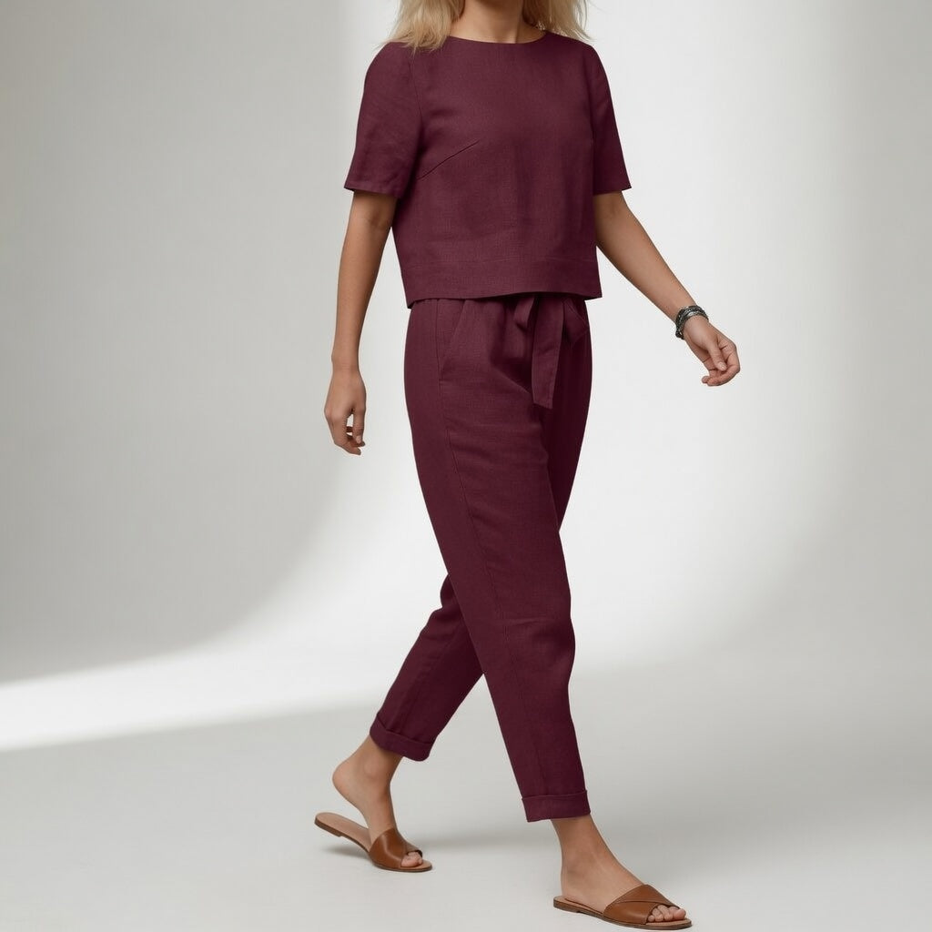 Clarinda™ – Conjunto 100% algodón, elegancia natural