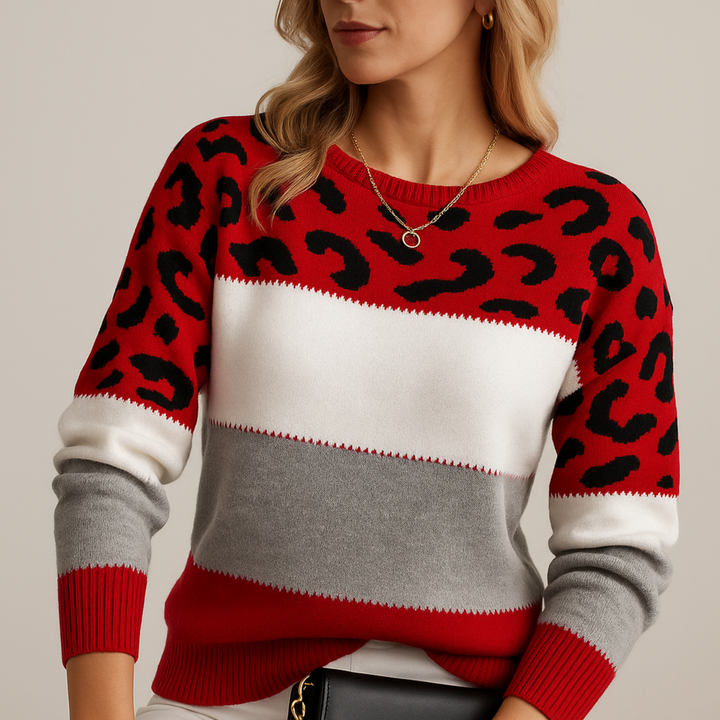 Carla | Suéter de Punto Leopardo