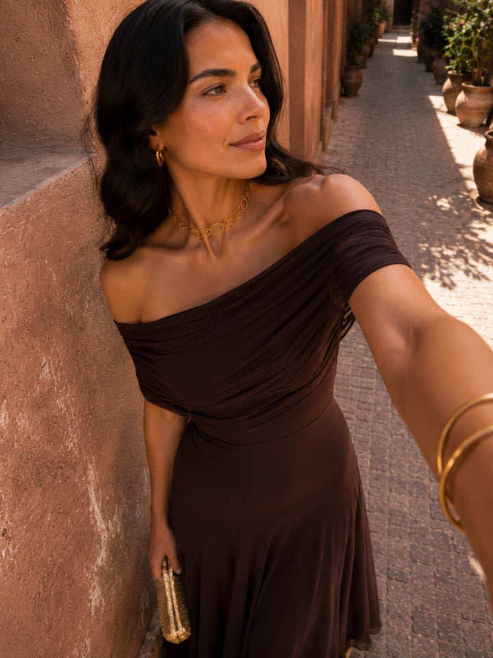Almudena | Vestido Toledo color marrón