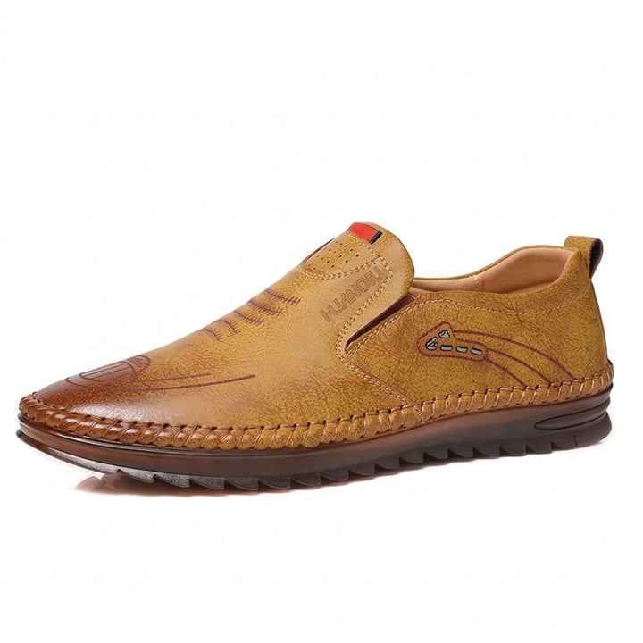 Zapatillas de cuero antideslizantes transpirables para hombre