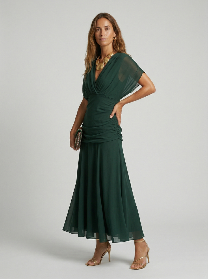 Paula | Vestido largo con escote en V