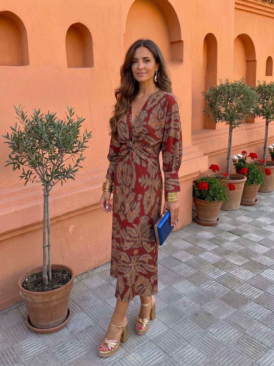 Vega | Vestido midi estampado
