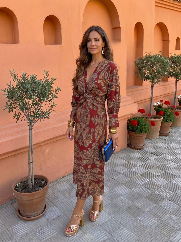 Vega | Vestido midi estampado