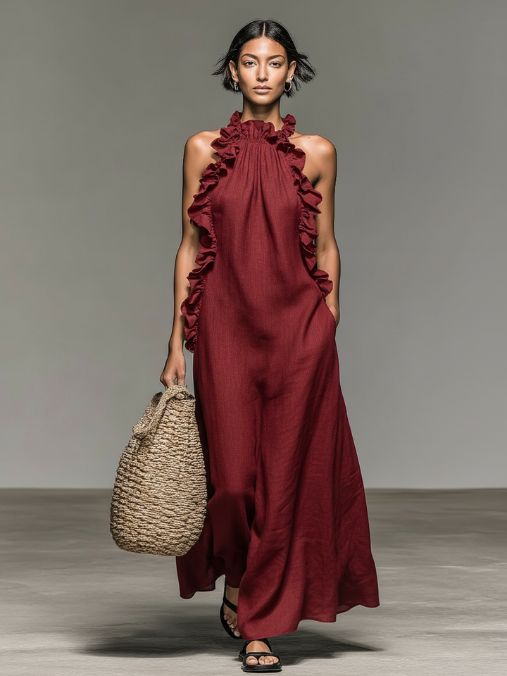 Gloria™ Vestido maxi con bolsillos laterales
