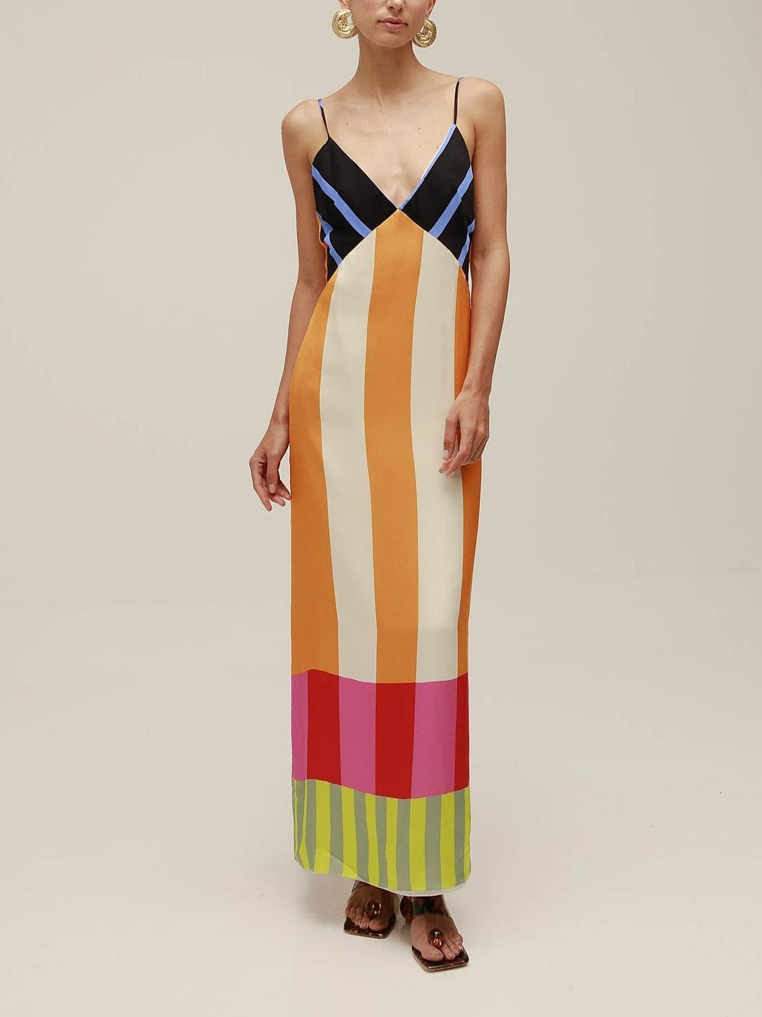 Paloma | Maxi Vestido Colorido a Rayas