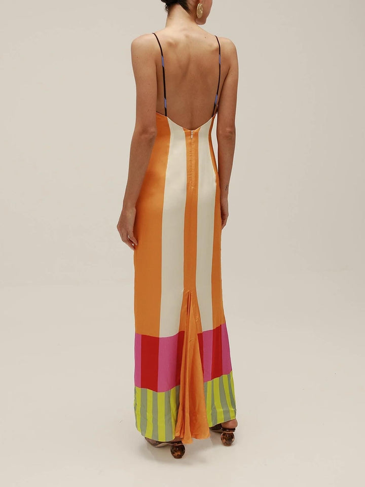 Paloma | Maxi Vestido Colorido a Rayas