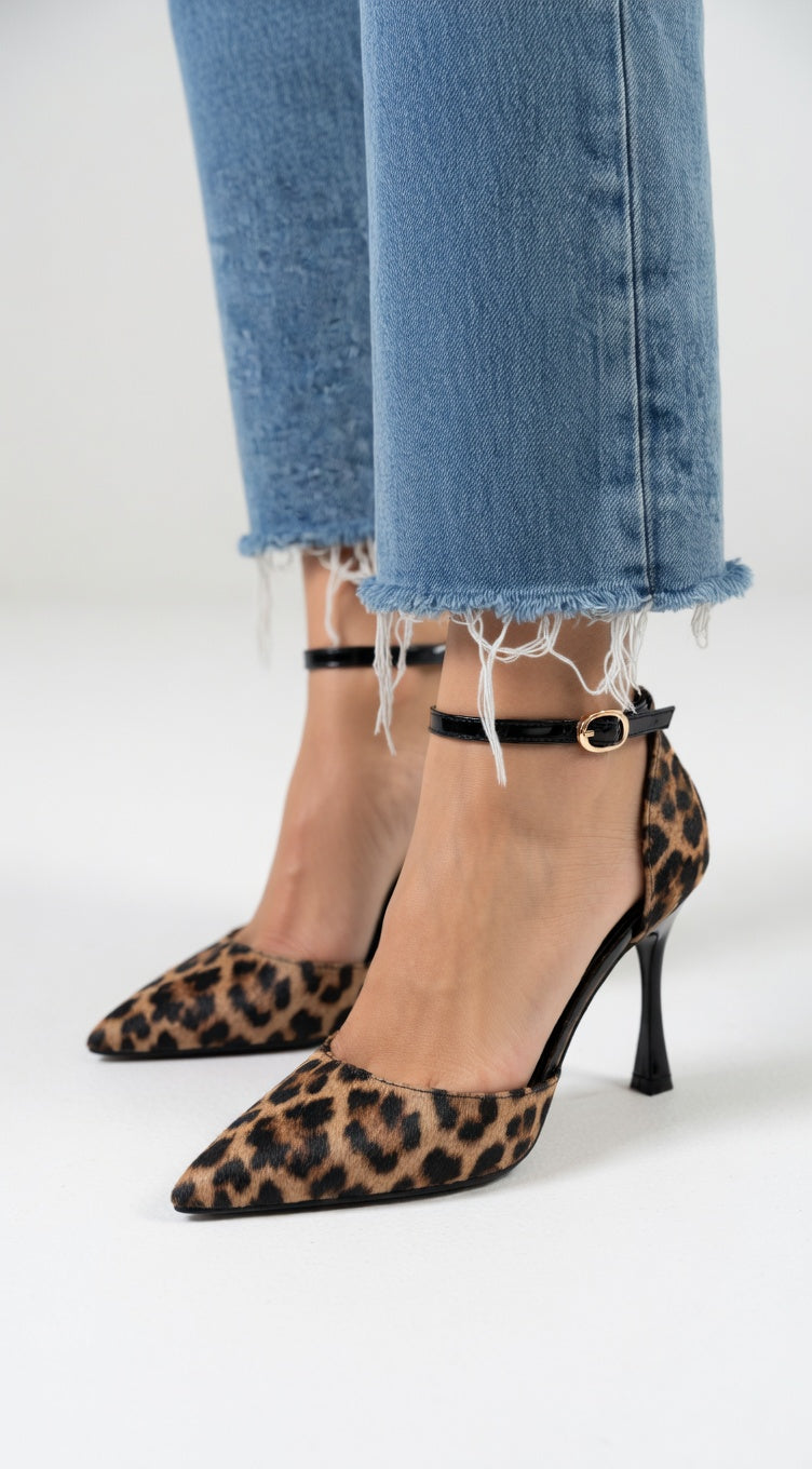 Léontina™ — Zapatos de tacón elegantes con estampado audaz femenino