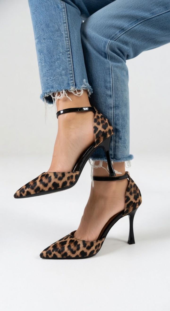 Léontina™ — Zapatos de tacón elegantes con estampado audaz femenino