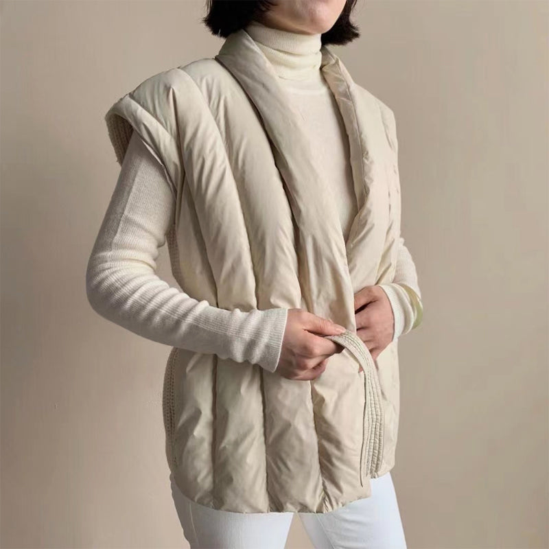 Chaleco Puffer Envuelto con Cinturón Cherry™
