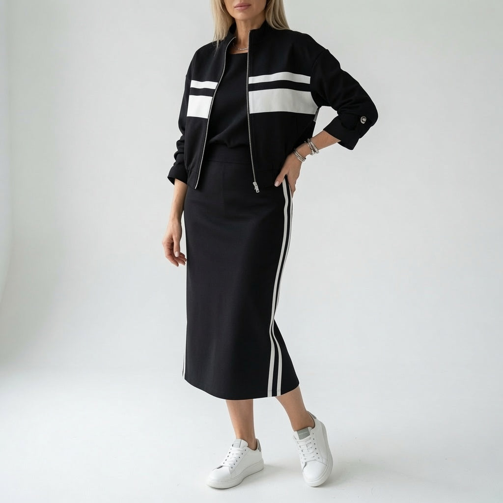 Bérénice™ — Conjunto de crop top y falda midi a juego