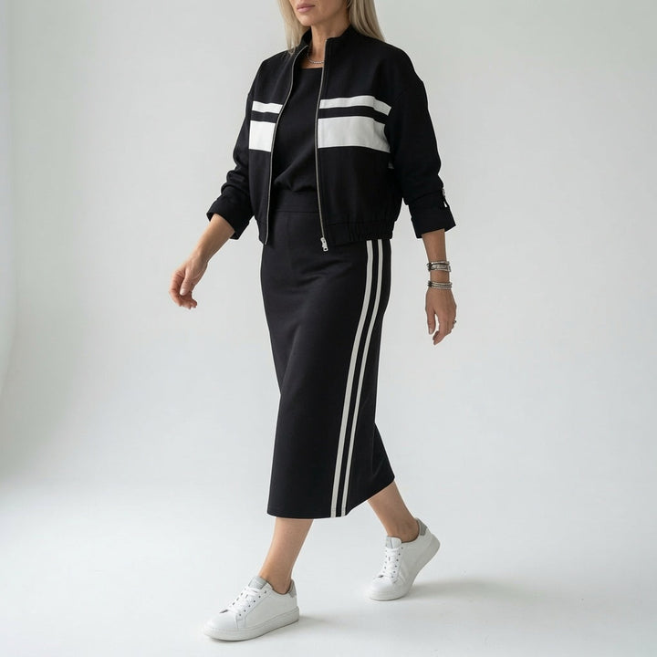 Bérénice™ — Conjunto de crop top y falda midi a juego