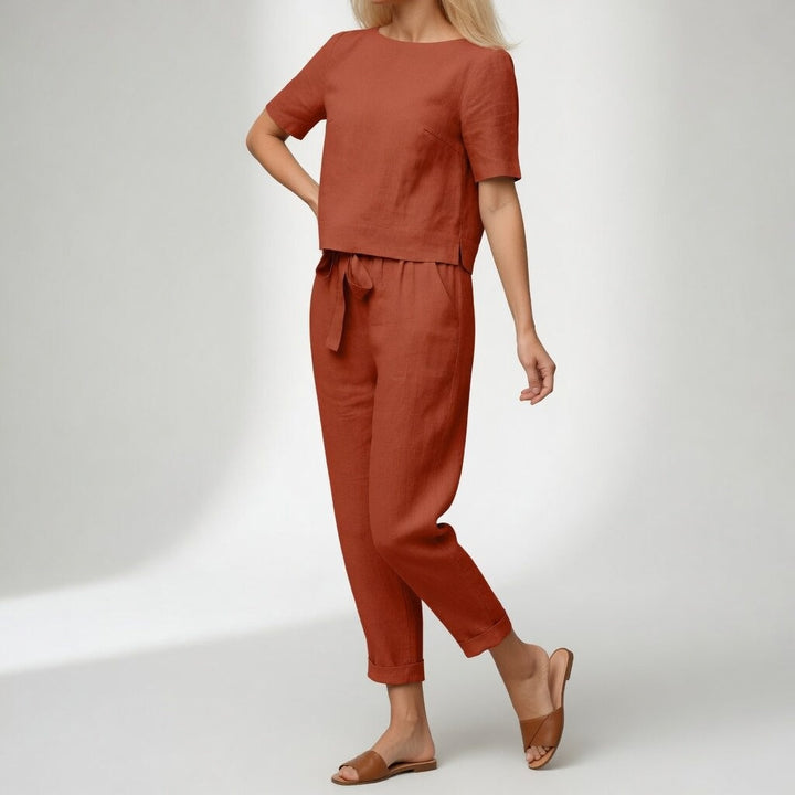 Clarinda™ – Conjunto 100% algodón, elegancia natural