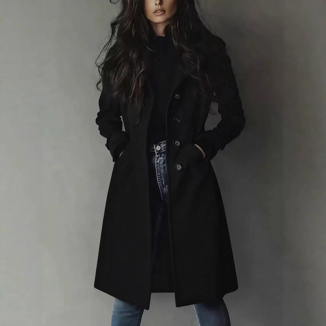 Cordelia | Abrigo Trench de Largo con Cuello Caído