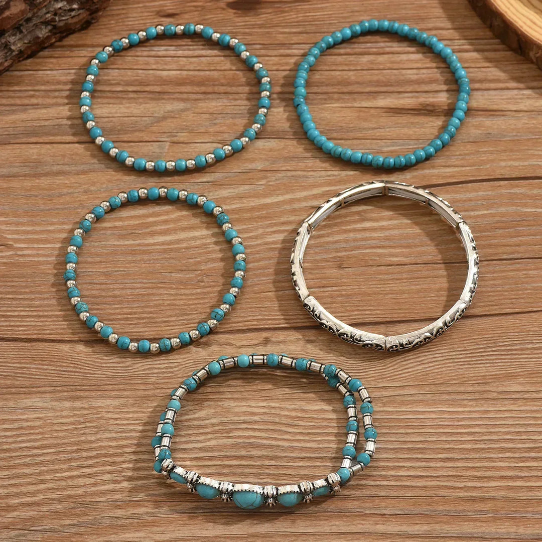 Maëlys™ — Pulsera de múltiples rangos en turquesa refinada