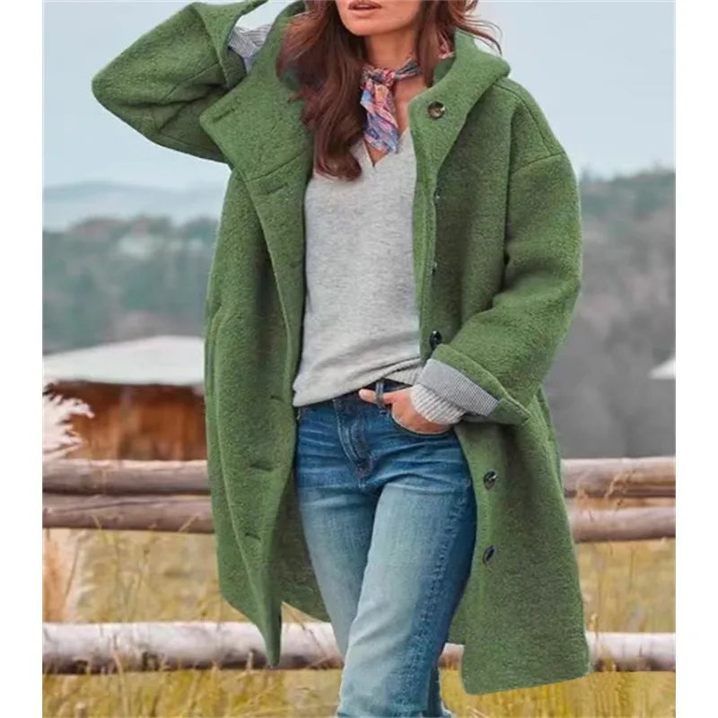 Rosamund | Abrigo Largo con Capucha