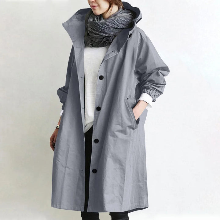 Theodora | Abrigo Trench Largo con Capucha