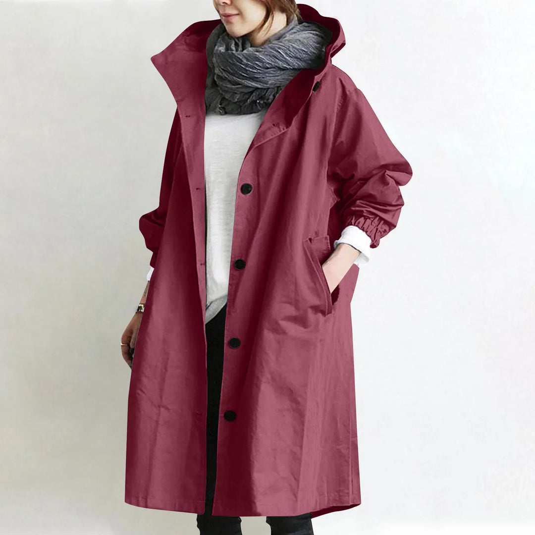 Theodora | Abrigo Trench Largo con Capucha