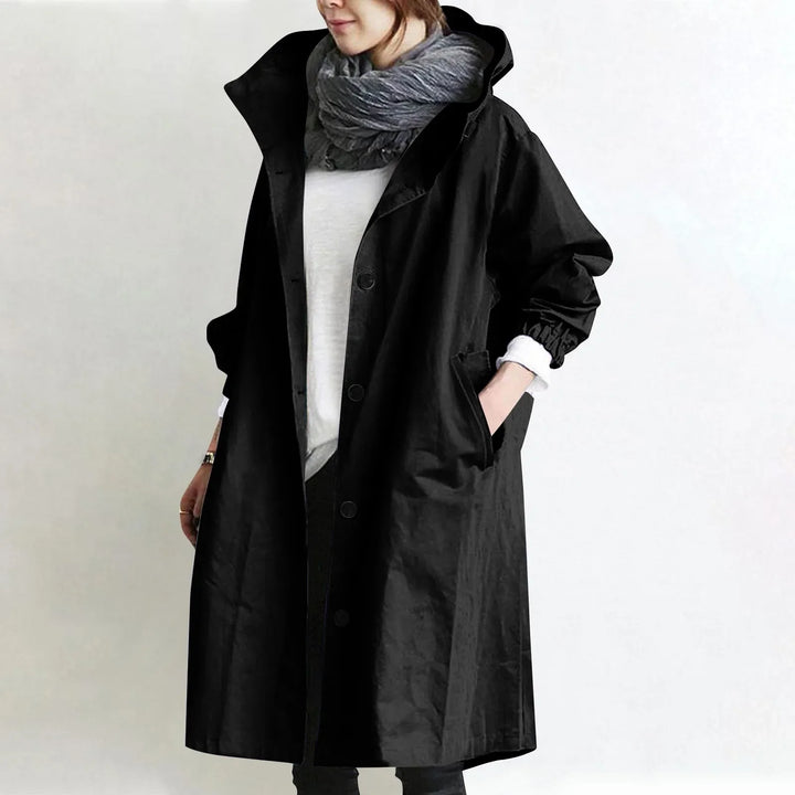 Theodora | Abrigo Trench Largo con Capucha