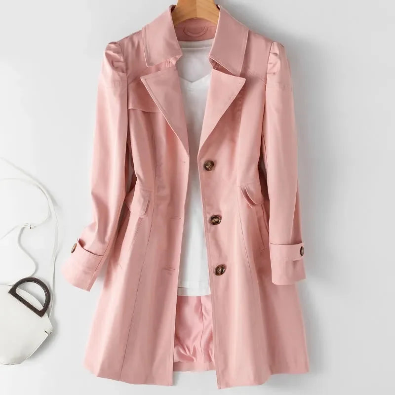 Constance | Trench Coat Ligero de Un Solo Botón