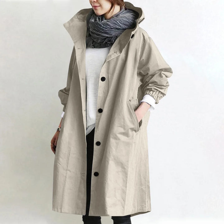 Theodora | Abrigo Trench Largo con Capucha