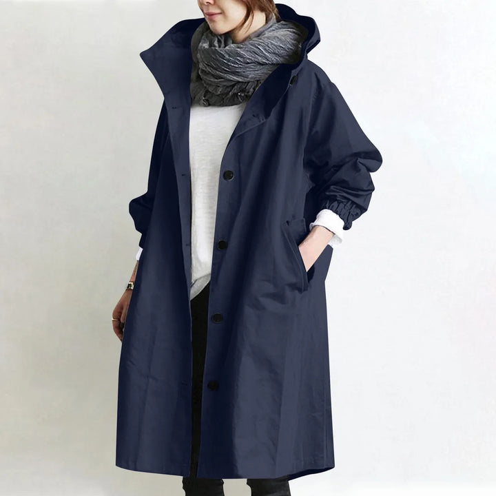 Theodora | Abrigo Trench Largo con Capucha